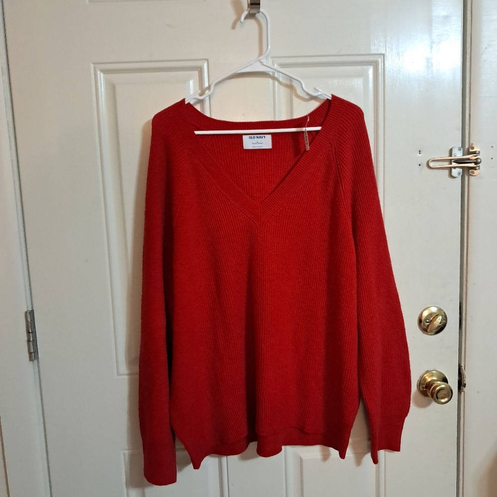 Red sweater!